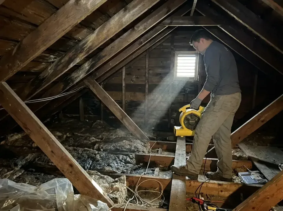 attic-water-damage-drying-proc-007 — frequently asked questions, Emergency Water Extraction & 24/7 Flood Response in Jamesto…